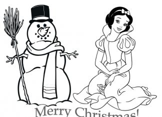 Królewna śnieżka z bałwanem