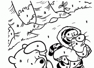 kolorowanka Kubuś Puchatek i Tygrysek