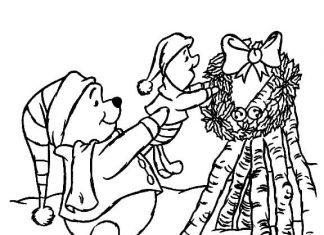 Kubuś Puchatek podsadza Prosiaczka