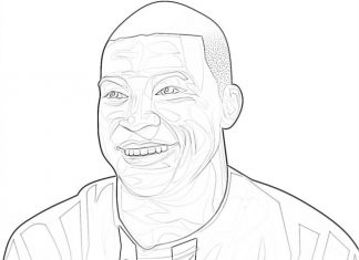 Kylian Mbappe po wygranym meczu kolorowanka Kylian Mbappe po wygranym meczu