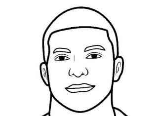 Kylian Mbappe przed wywiadem kolorowanka Kylian Mbappe przed wywiadem do druku