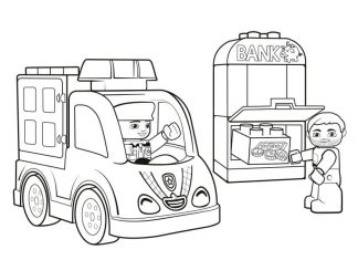 kolorowanka Lego duplo bankomat