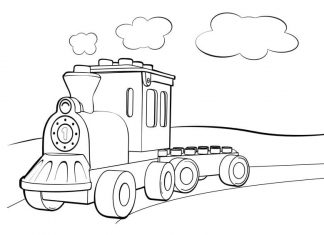 kolorowanka Lego duplo ciuchcia