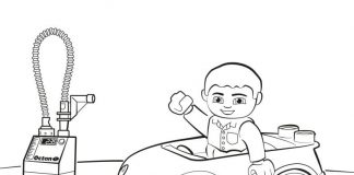 Lego Duplo dopompowanie kół kolorowanka Lego duplo dopompowanie kół