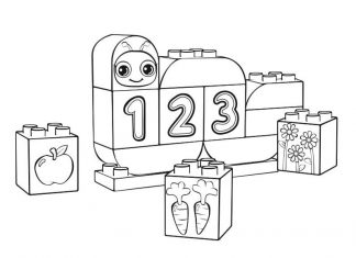 kolorowanka Lego duplo klocki