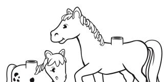 Lego Duplo konie kolorowanka Lego duplo konie