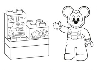 kolorowanka Lego duplo myszka Miki w sklepie