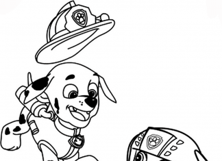 Marshall ściga kolegę kolorowanka Marshall ściga kolege