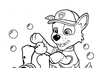 Marshall z bajki Psi Patrol kolorowanka Marshall z bajki Psi Patrol
