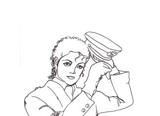 Micheal Jackson ściąga czapkę kolorowanka Micheal jackson ściąga czapkę do druku