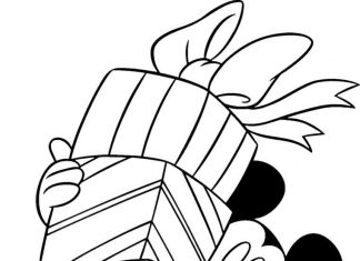 Myszka Miki z prezentami