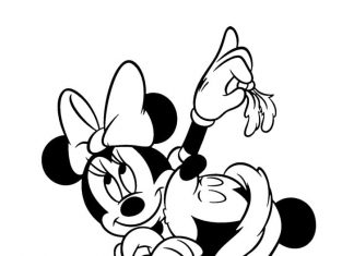 Myszka Mini całuje Myszkę Miki