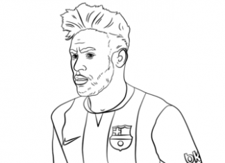 Neymar biegnie na boisku kolorowanka Neymar biegnie na boisku