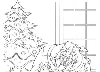 Piękna i Bestia przy choince