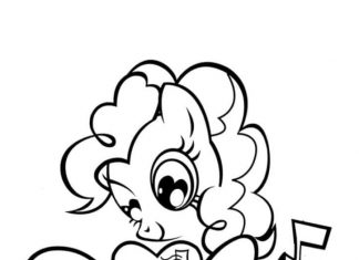 kolorowanka Pinkie Pie przy skrzynce na listy dla dziewczynek