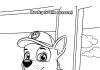 Rocky w bazie kolorowanka Rocky w bazie Paw Patrol
