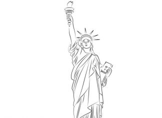 Amerykańska Statua Wolności kolorowanka amerykańska Statua Wolności