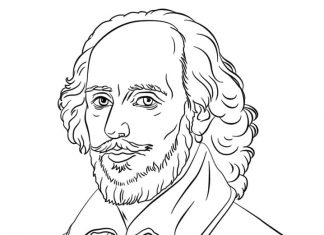 Angielski poeta William Shakespeare kolorowanka angielski poeta William Shakespeare