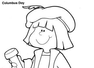 Bajkowy odkrywca z lunetą kolorowanka bajkowy odkrywca z lunetą do druku Krzysztof Kolumb