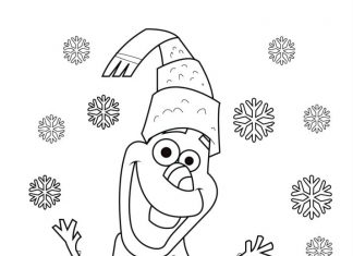 Bałwan Olaf z bajki Kraina Lodu