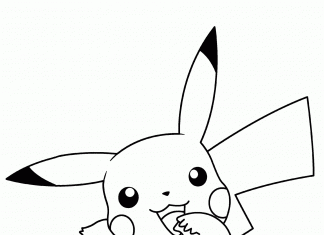 Bardzo szczęśliwy Pikachu kolorowanka bardzo szczęsliwy pikachu