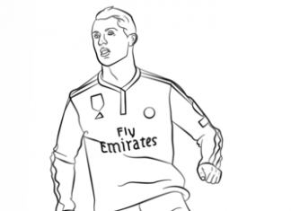 kolorowanka biegnący zawodnik