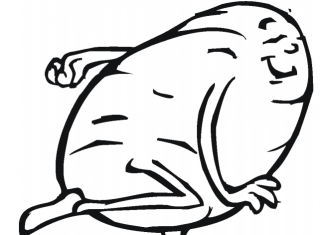 Biegnący ziemniak kolorowanka biegnący ziemniak