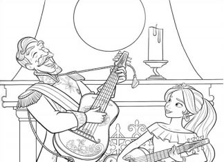 Bohaterowie grają na gitarze kolorowanka bohaterowie grają na gitarze