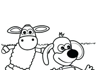 Bohaterowie owca Shaun kolorowanka bohaterowie owca shaun do druku