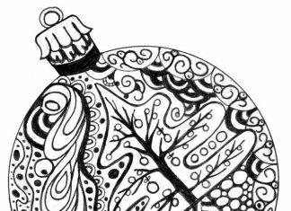 Bombka świąteczna kolorowanka bombka świąteczna do druku