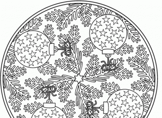 Bombki na choince w kole kolorowanka bombki na choince w kole do druku