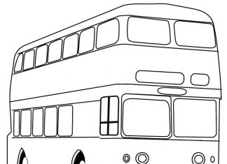 Charakterystyczny autobus w Anglii kolorowanka charakterystyczny autobus w Anglii do druku