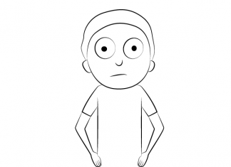 kolorowanka chłopak Rick i Morty