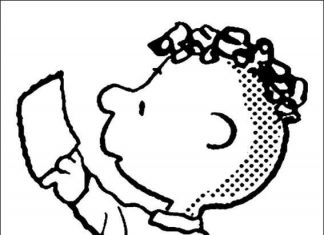 kolorowanka chłopiec patrzy na kartkę