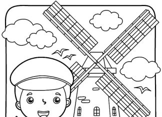 Chłopiec z tulipanami