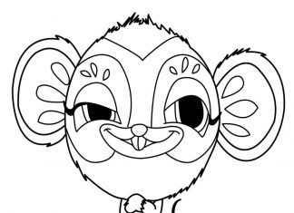 kolorowanka cwana postrać z bajki Zoobles