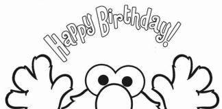 Dla 7 latka kartka urodzinowa miś z prezentami Kolorowanka urodziny ulica sezamkowa