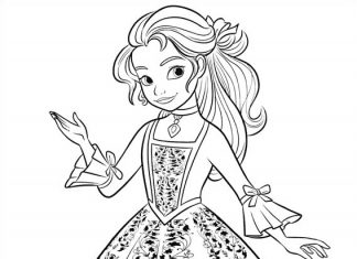 Dziewczyna z bajki Elena z Avalor kolorowanka dziewczyna z bajki Elena z Avalor