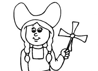 Dziewczynka z wiatrakiem