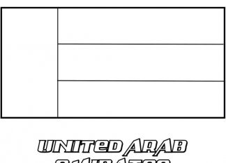 kolorowanka flaga emiratów arabskich