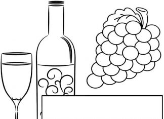 Flaga Węgier z winem kolorowanka flaga węgier z winem