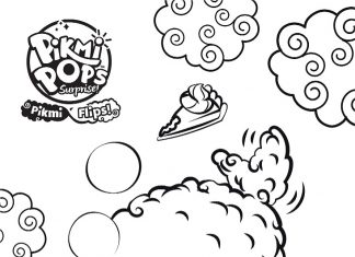 Foka z ciastem kolorowanka foka z ciastem do druku Pikmi Pops Suprise