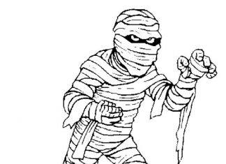 Groźna mumia kolorowanka groźna mumia