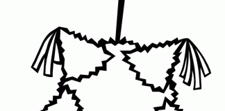 Gwiazdka piniata kolorowanka gwiazdka pinata