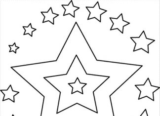 Gwiazdki Kolorowanka wiele gwiazdek na obrazku