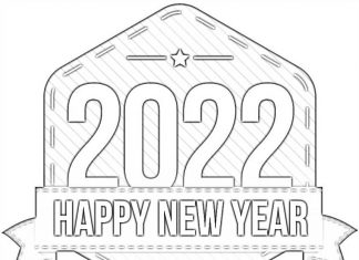 kolorowanka happynew year 2022