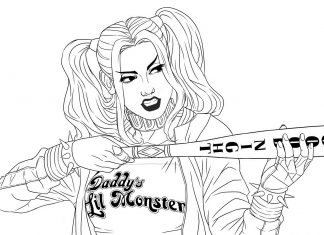 Harley Quinn z kijem baseballowym