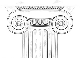 Historyczna grecka kolumna