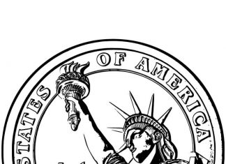 Jeden dolar ze statuetką kolorowanka jeden dolar ze statuetką