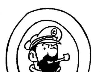 Jedna z postaci Przygody Tintina kolorowanka jedna z postaci Przygody Tintina do druku